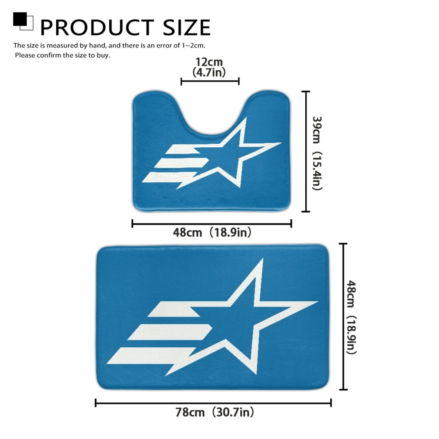 Bathroom Flannel Floor Mat Set