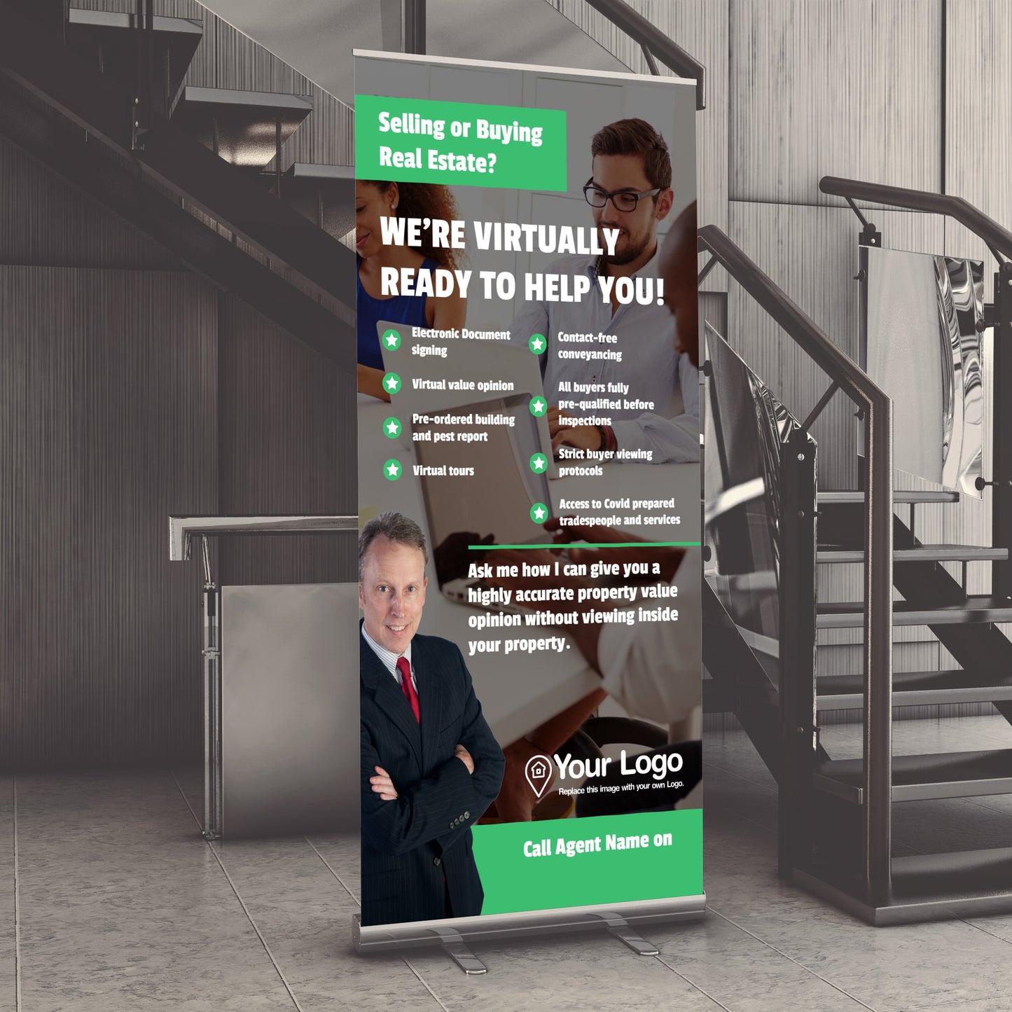 Retractable Roll Up Banner - Pixydecor