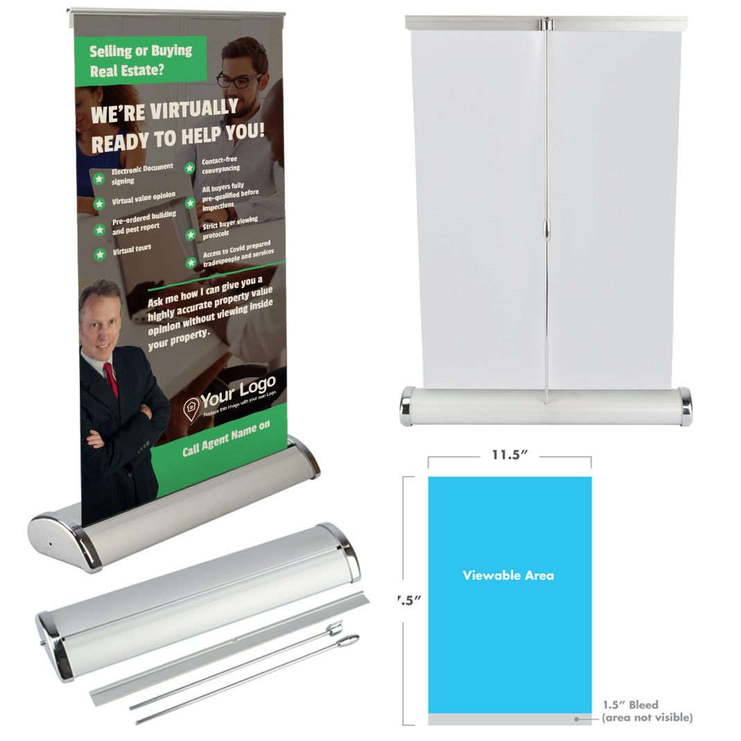 Retractable Roll Up Banner - Pixydecor