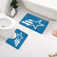 Bathroom Flannel Floor Mat Set