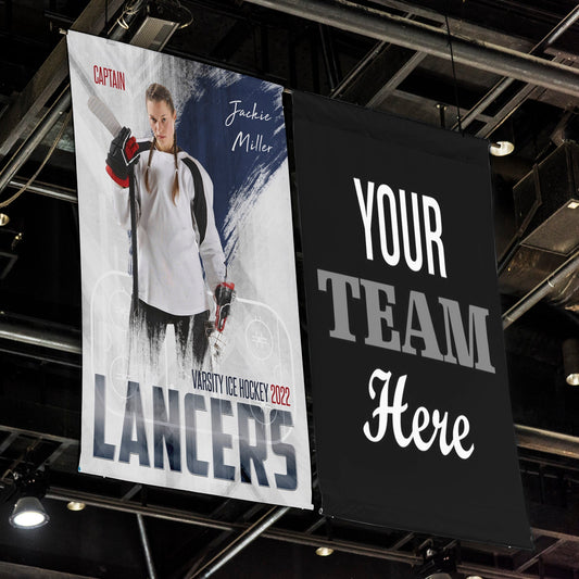 Painted Hockey Banner